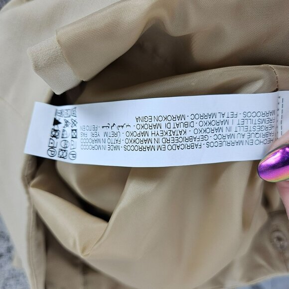 Zara Deconstructed Box Pleat Camel Color Skirt Short Long Pleated Womens XS - Picture 13 of 14